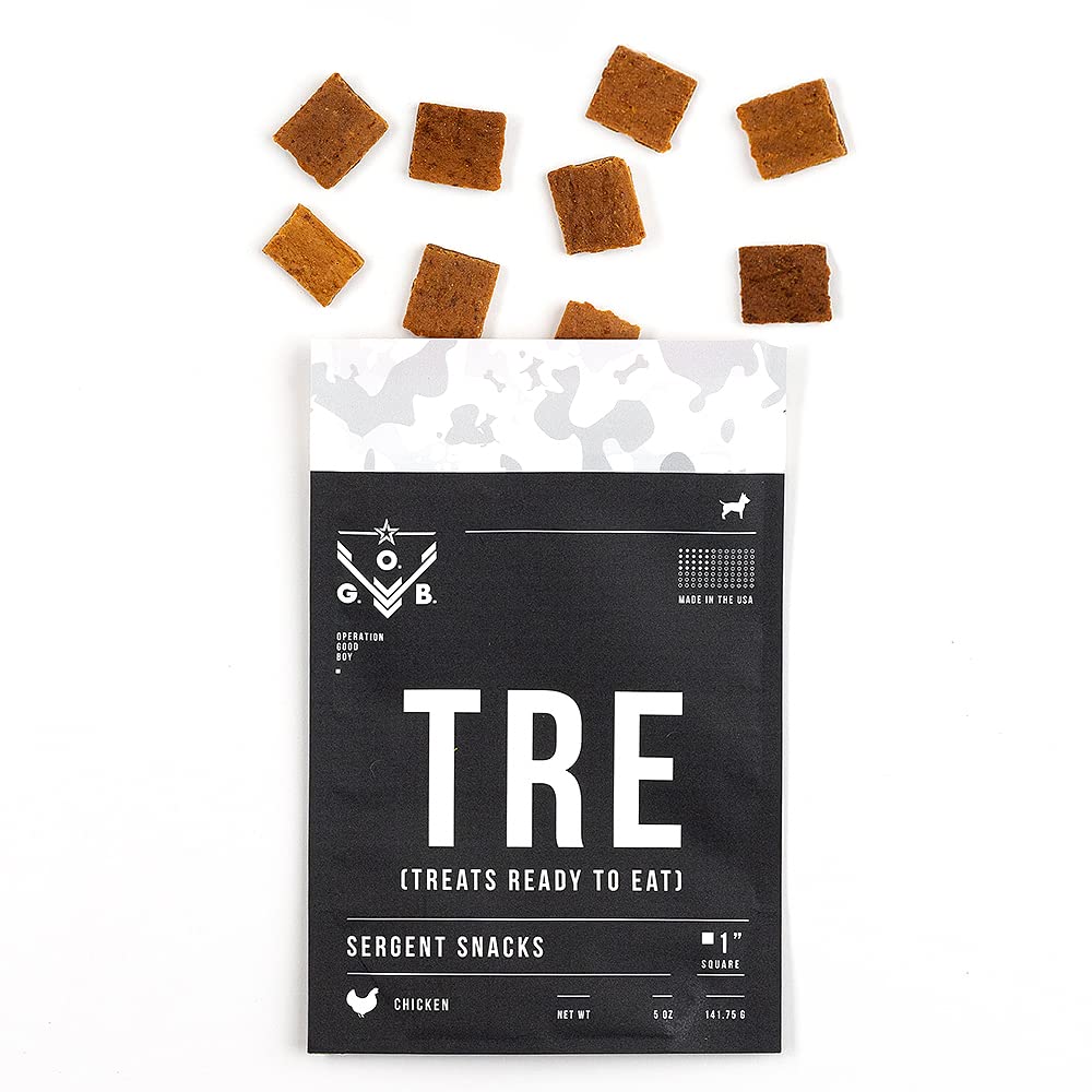 Operation Good Boy Chicken Dog Treats - 1 High-Protein Training Squares, Natural Farm-Raised Meat for Medium to Large Dogs - Ser