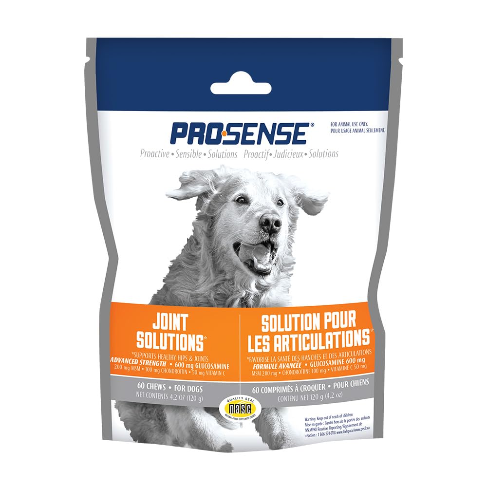 ProSense Hip and Joint Solutions 60 Count, for Dogs, Advanced Strength Glucosamine Chews