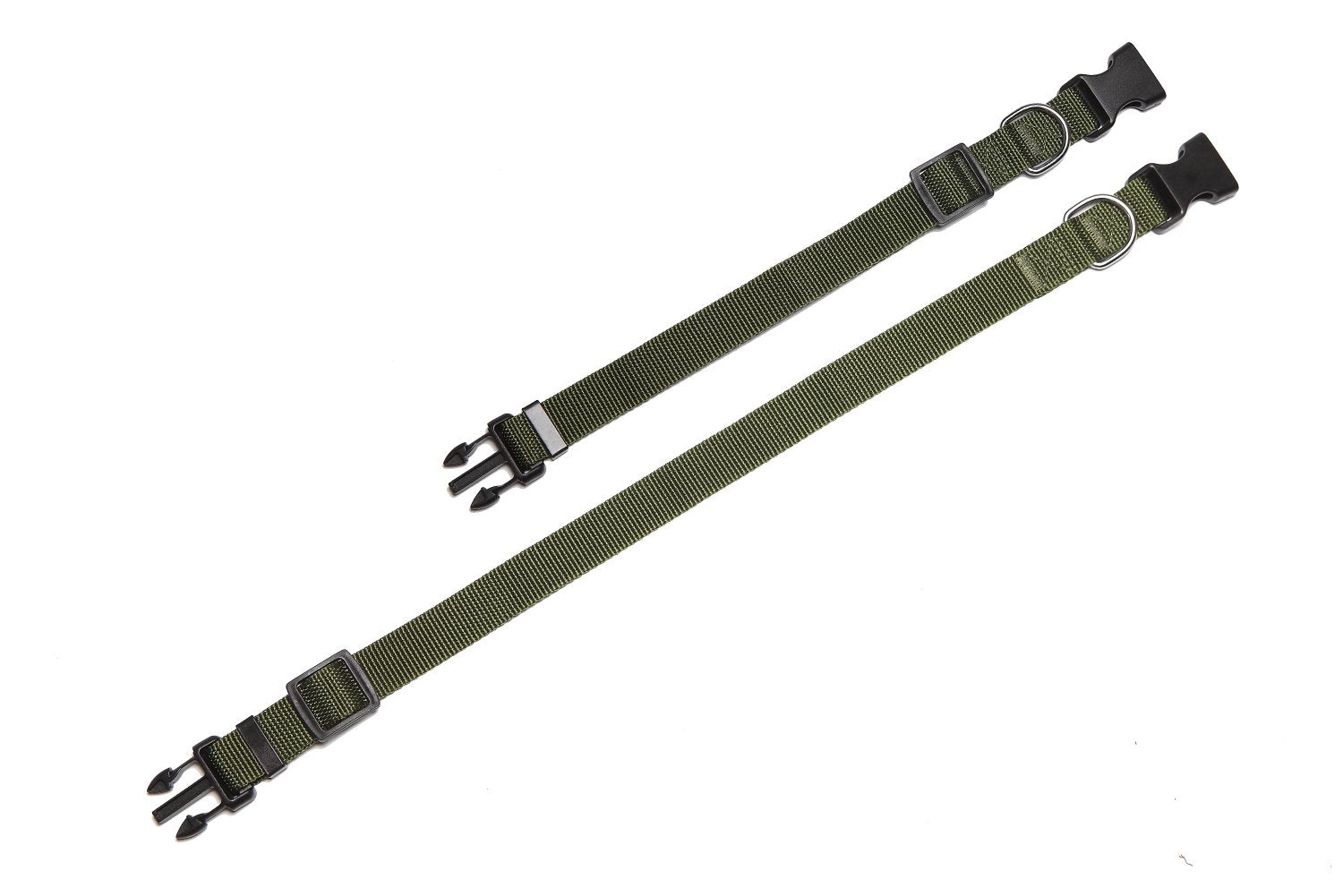 Adjustable Nylon Dog Collar, Pet Collar 1 Inch 3/4 Inch 5/8 Inch Wide, For Large Medium Small Dogs(3/4 Inch, Green)