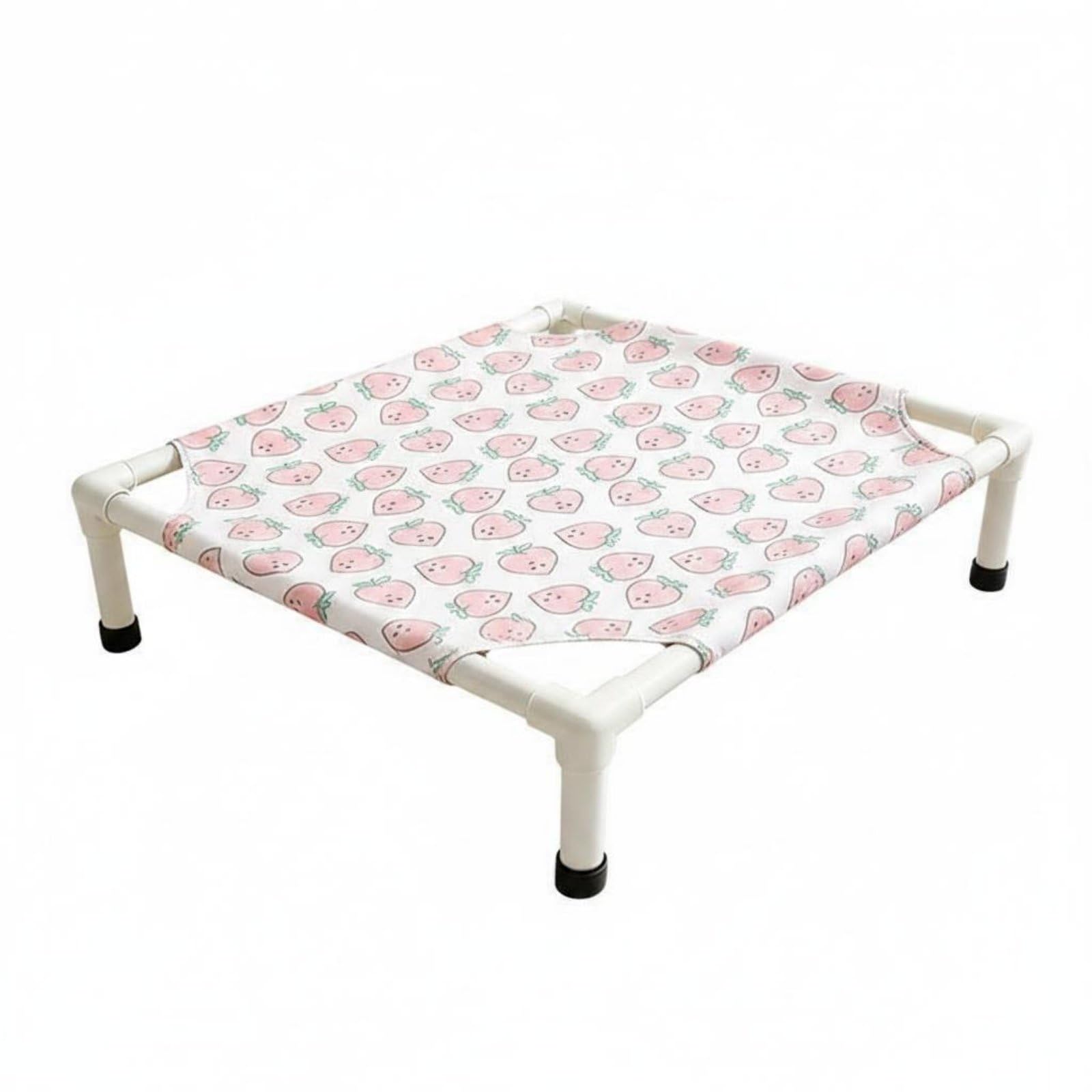Merishopp Detachable Elevated Dog Bed YearRound Raised Dog Bed Washable Mesh Pet Cot Above the Ground for Small Dogs, S, Peach 
