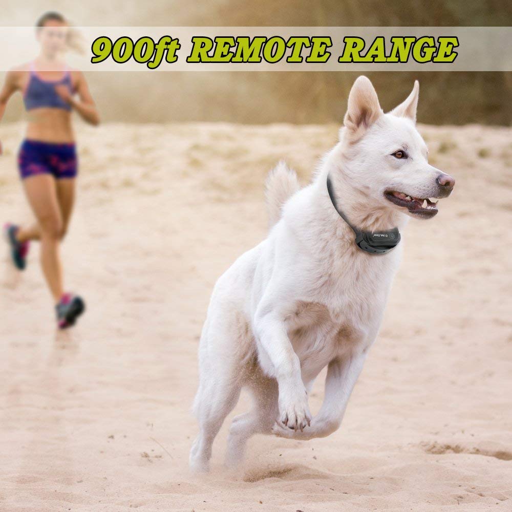 Petrainer Upgraded Model Rechargeable & Waterproof Remote Dog Training Collar 330 Yd Electric Dog Bark Collar With Beep/Vibratio