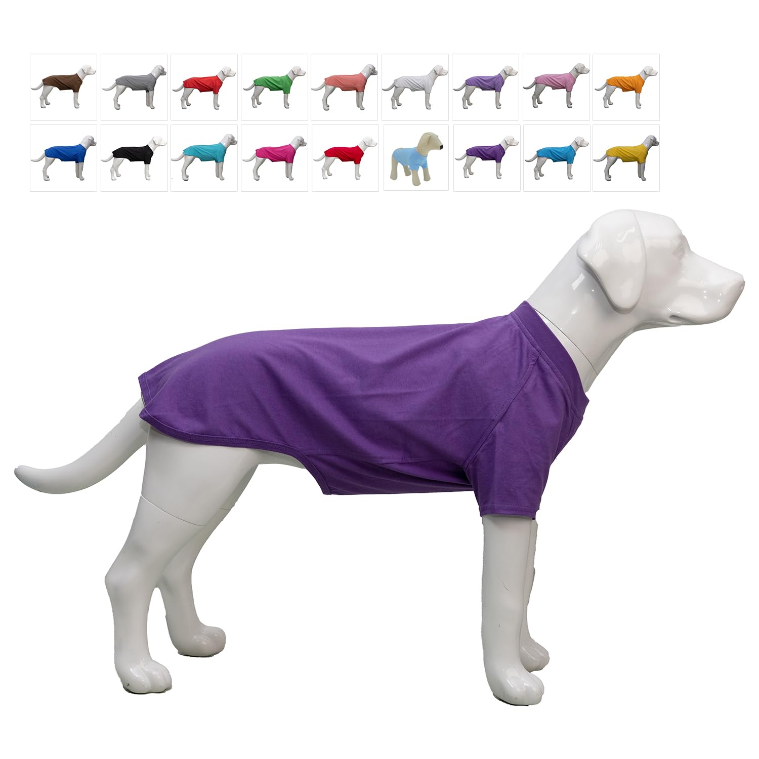 Lovelonglong Pet Clothing Dog Costumes Basic Blank T-Shirt Tee Shirts for Small Dogs Purple S