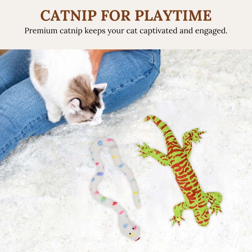 Cat Wand Toy With Suction Cups Interactive Feather Teaser Wand With Worms & Catnip Lizard Snake Chew Toys Cat Toys For Indoor Ca