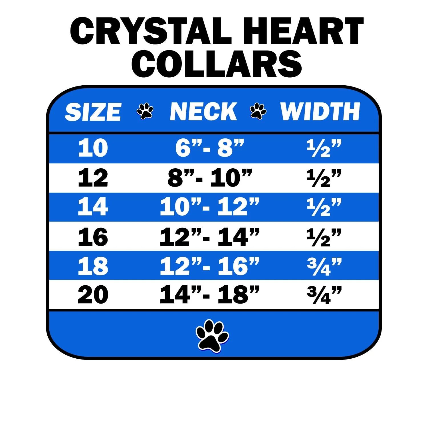 Dog, Puppy & Pet Designer Croc Collar, Crystal Heart Turquoise 20