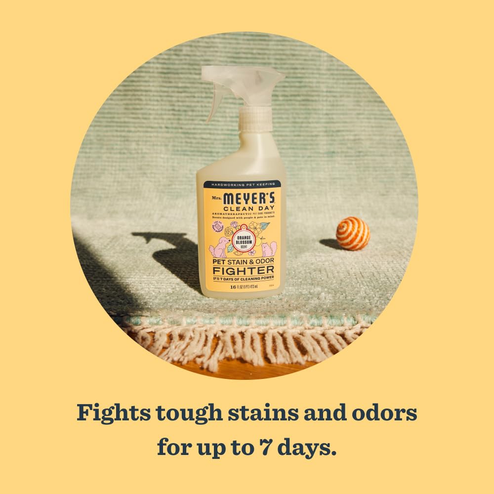 Mrs. Meyer'S Clean Day Pet Stain & Odor Fighter, Orange Blossom Scent, 16Oz