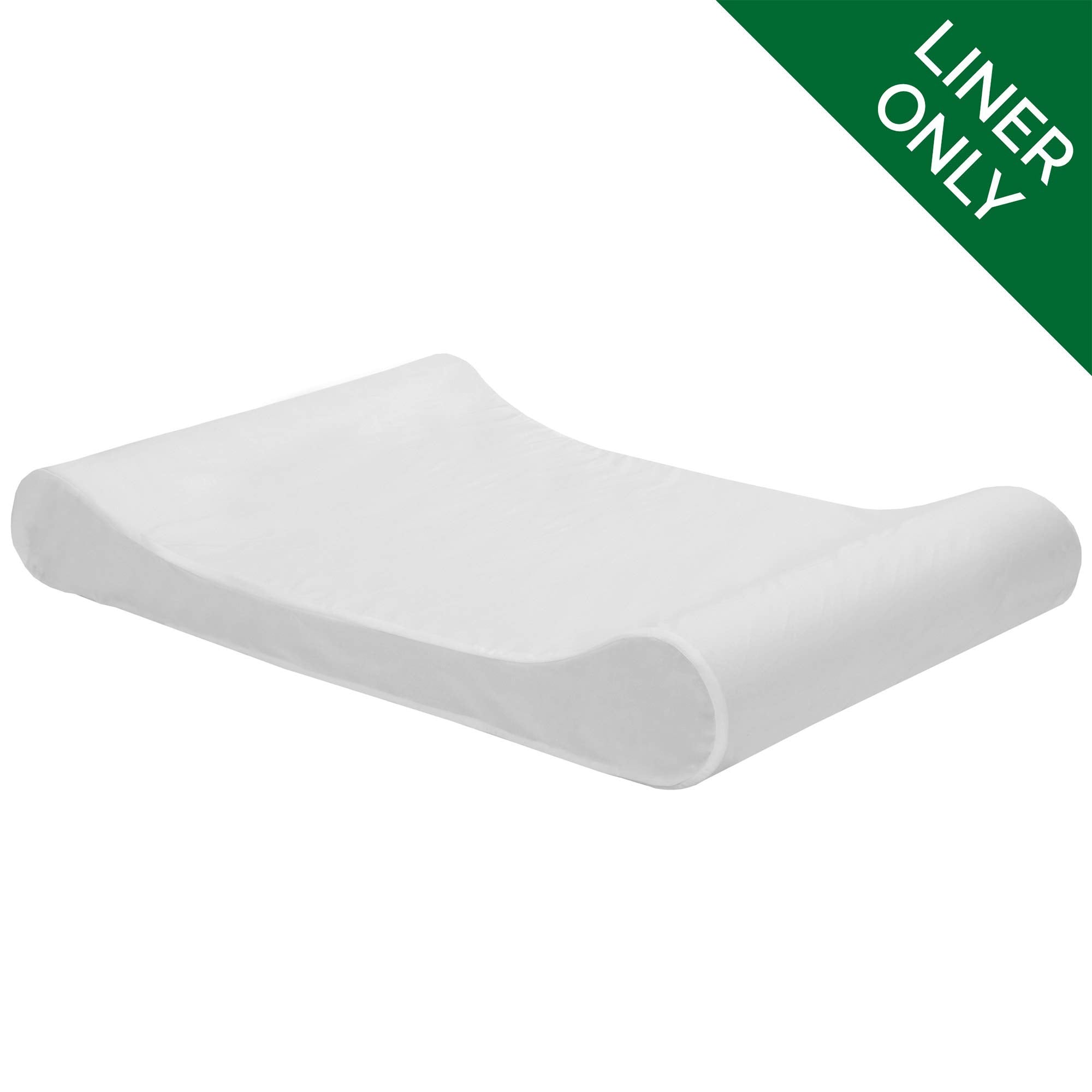 Furhaven Dog Bed Liner Water-Resistant Contour Luxe Lounger Foam Mattress Protector Cover - White, Large