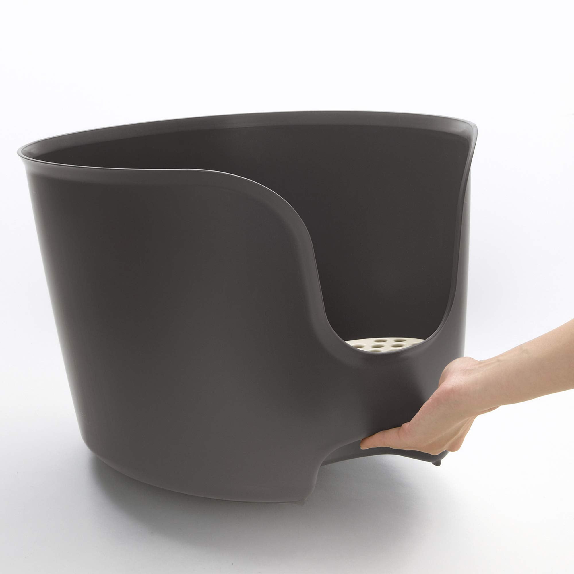 Richell Paw Trax High Wall Cat Litter Box, High Sides Cat Litter Pan