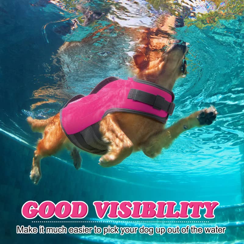 Sheripet Dog Life Jacket For Large Dogs, Dog Life Vest For Swimming With Three Fashion Fabric Patches,Dog Life Jacket With Refle