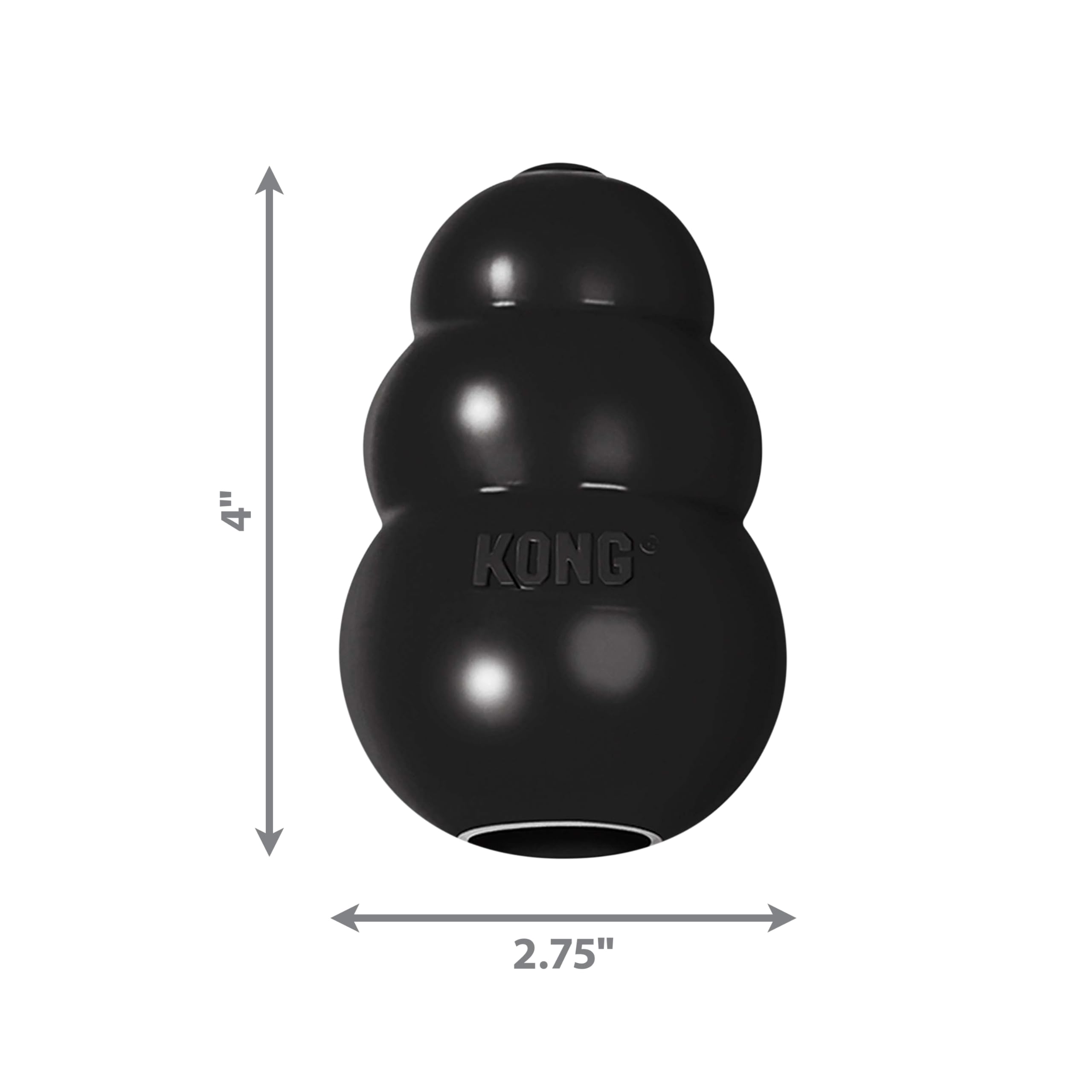 Kong Extreme Dog Toy - Fetch & Chew Toy - Treat-Filling Capabilities & Erratic Bounce For Extended Play Time Most Durable Natural Rubber Material - For Power Chewers - For Large Dogs