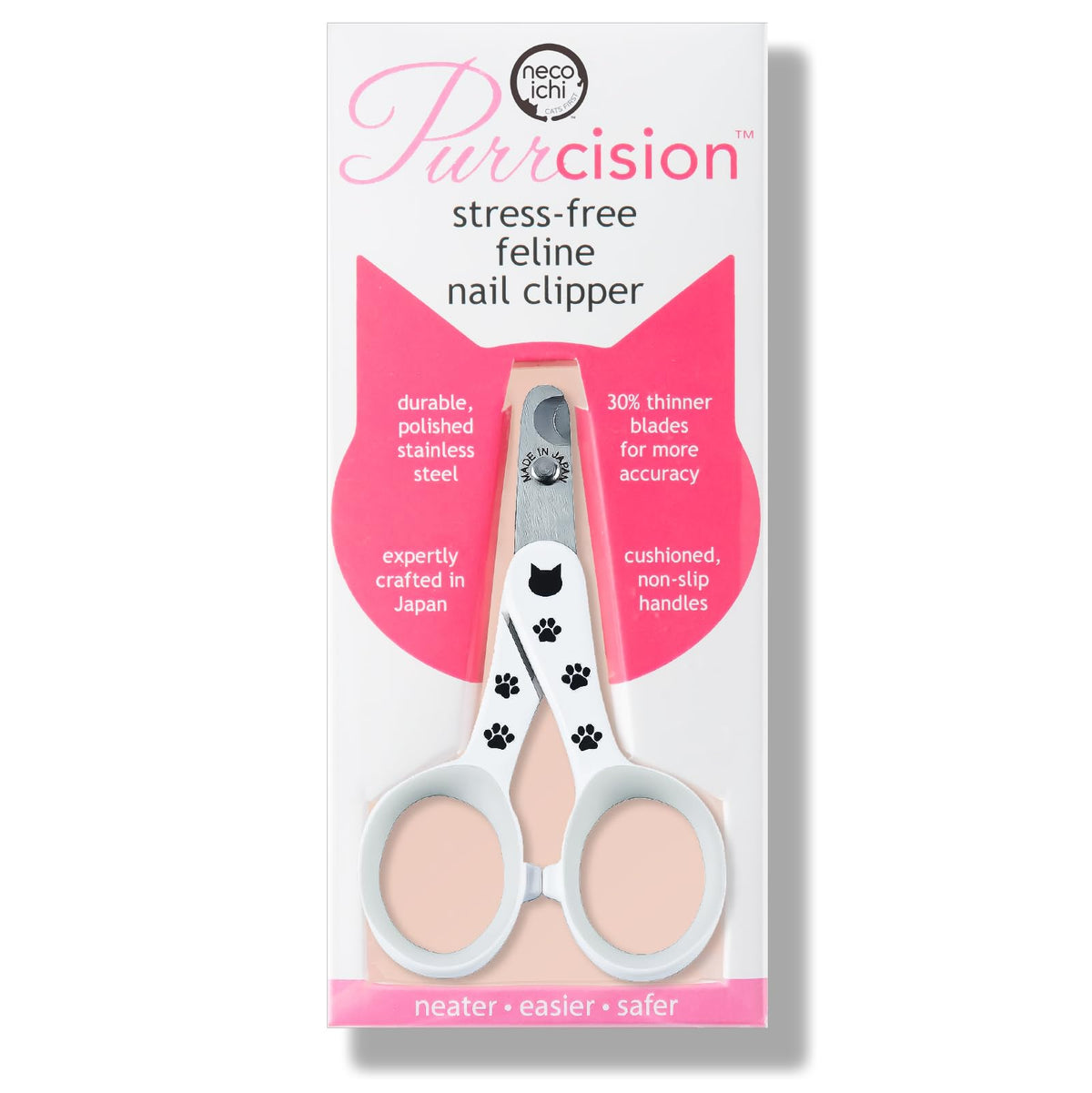 Necoichi Purrcision Feline Cat Nail Clippers Stress-Free, Expertly Crafted In Japan, Neater, Easier, Safer, 30% Thinner Blades, No.1 Seller In Japan!