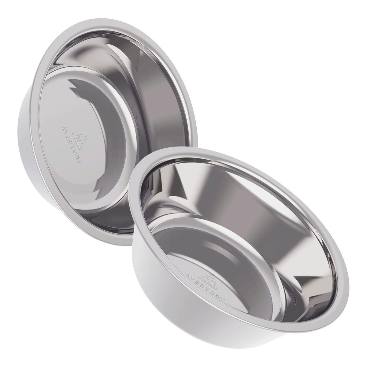 AVERYDAY 48oz Stainless Steel Dog Bowls Set, 2 Pack for Replacement Dogs Bowl Stand, 6 Cups Metal Dog Bowls, 8 Inch Medium Large