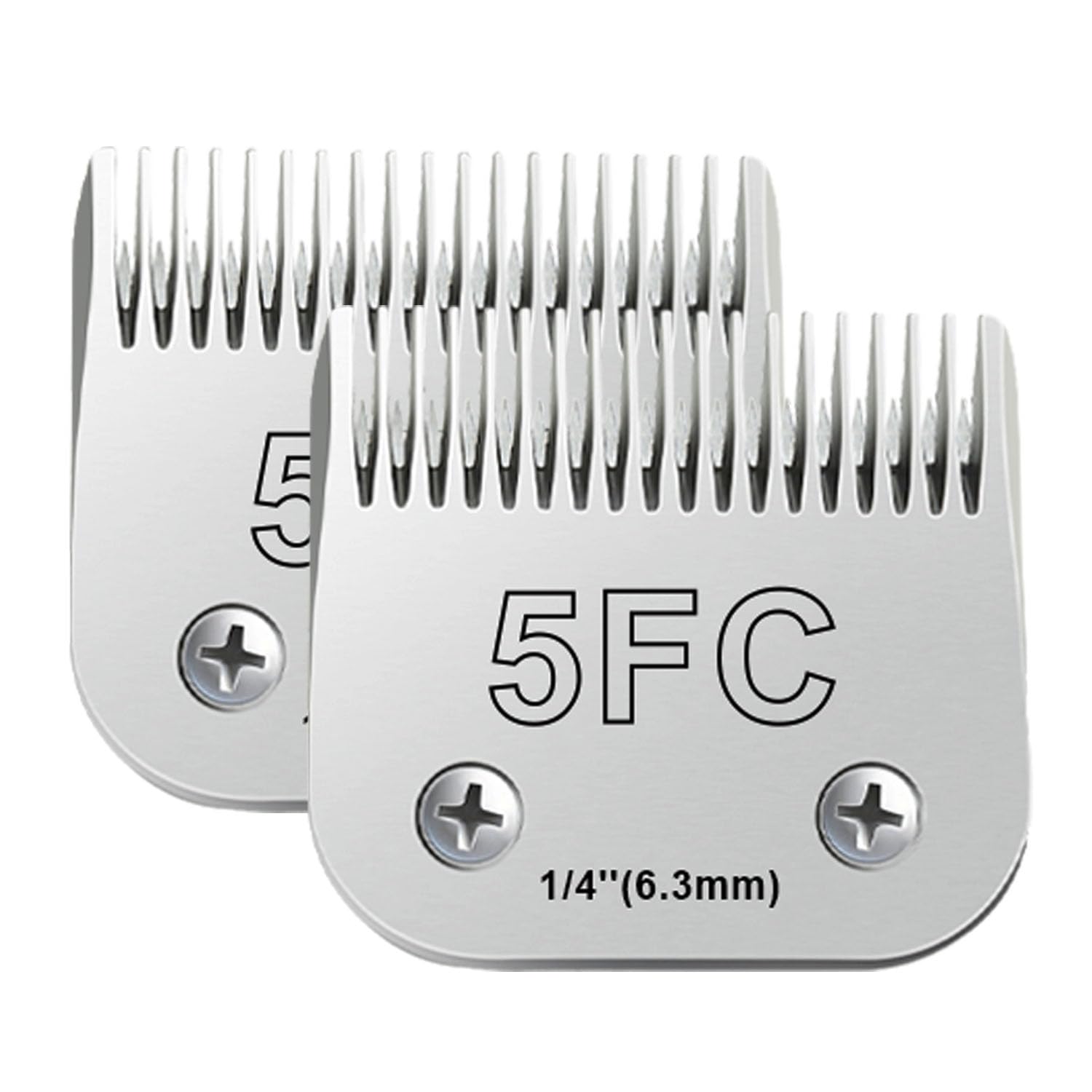 2Pcs 5Fc Blades Dog Grooming Blades Compatible With Andis Dog Clippers,Dog Clipper Blades Compatible With Oster A5,Wahl Km10 Dog