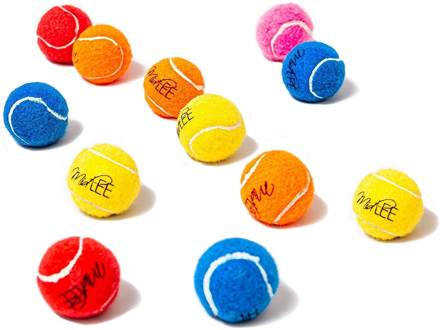 Midlee 1.5 Mini Dog Tennis Balls Bulk Set of 25 Assorted Colors