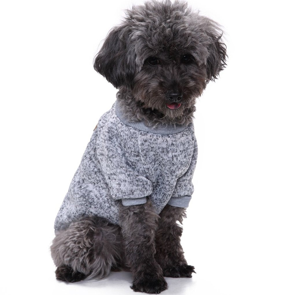 Chborless Pet Dog Classic Knitwear Sweater Warm Winter Puppy Pet Coat Soft Sweater Clothing For Small Dogs (Xxs, Grey)