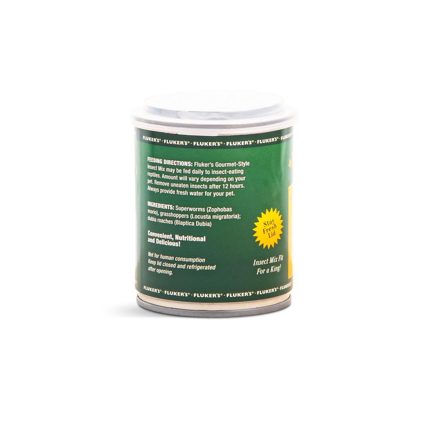 Fluker's Gourmet Canned Food for Reptiles, Fish, Birds & Small Animals, Insect Mix, 2.75 oz