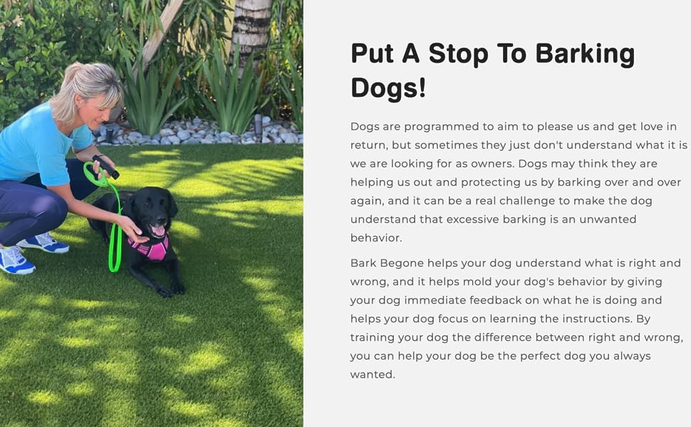 Bark Begone New 2025 Rechargeable Anti-Barking Device – Ultrasonic Dog Trainer & Behavior Corrector – No Shock Bark Collar Alternative – Long-Range, Safe & Effective Pet Training Tool