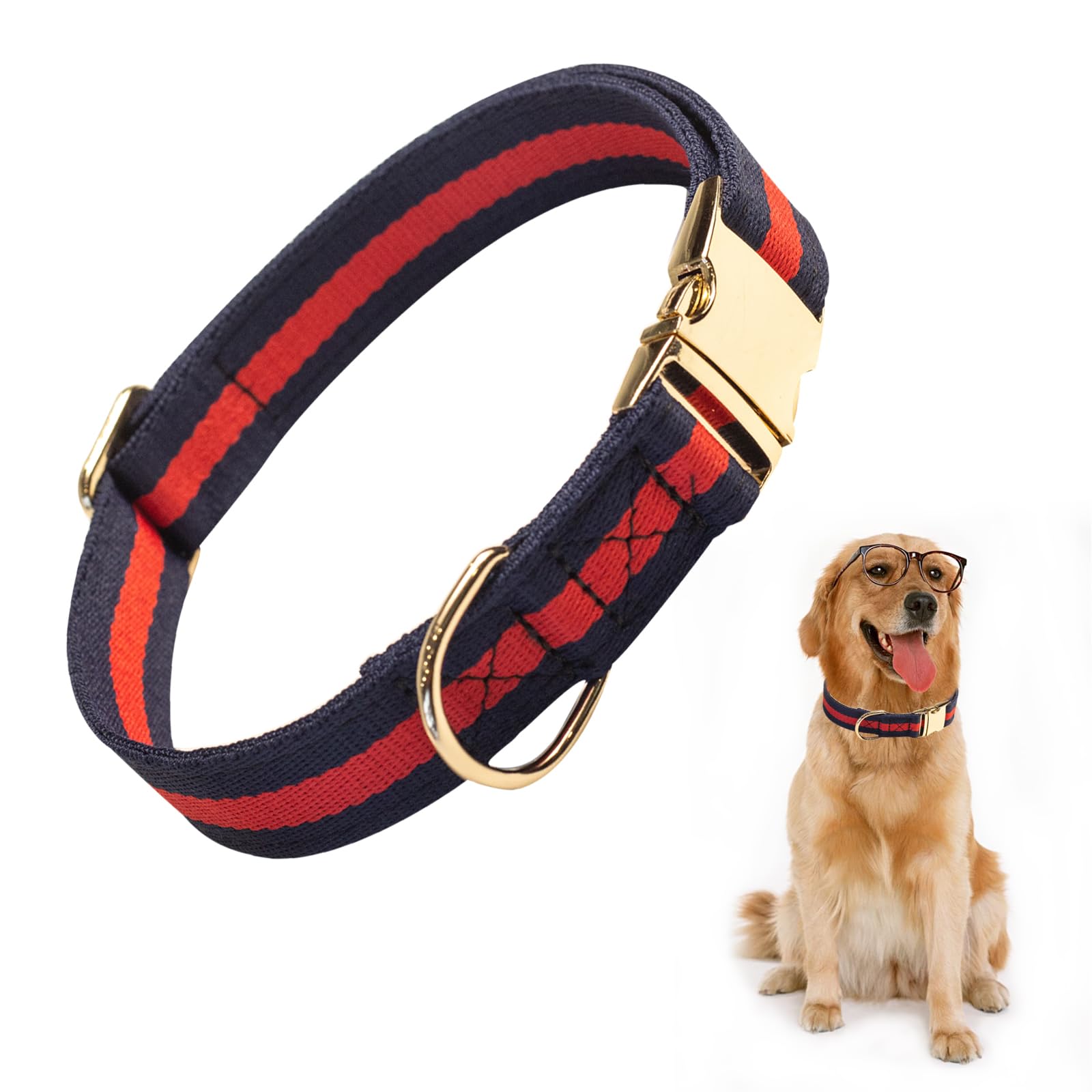 echentie Elegant and Nobility Dog Collar, Comfortable and Durable Pet Collars,Luxury Dog Collars Packing Gift for Big Large Dogs