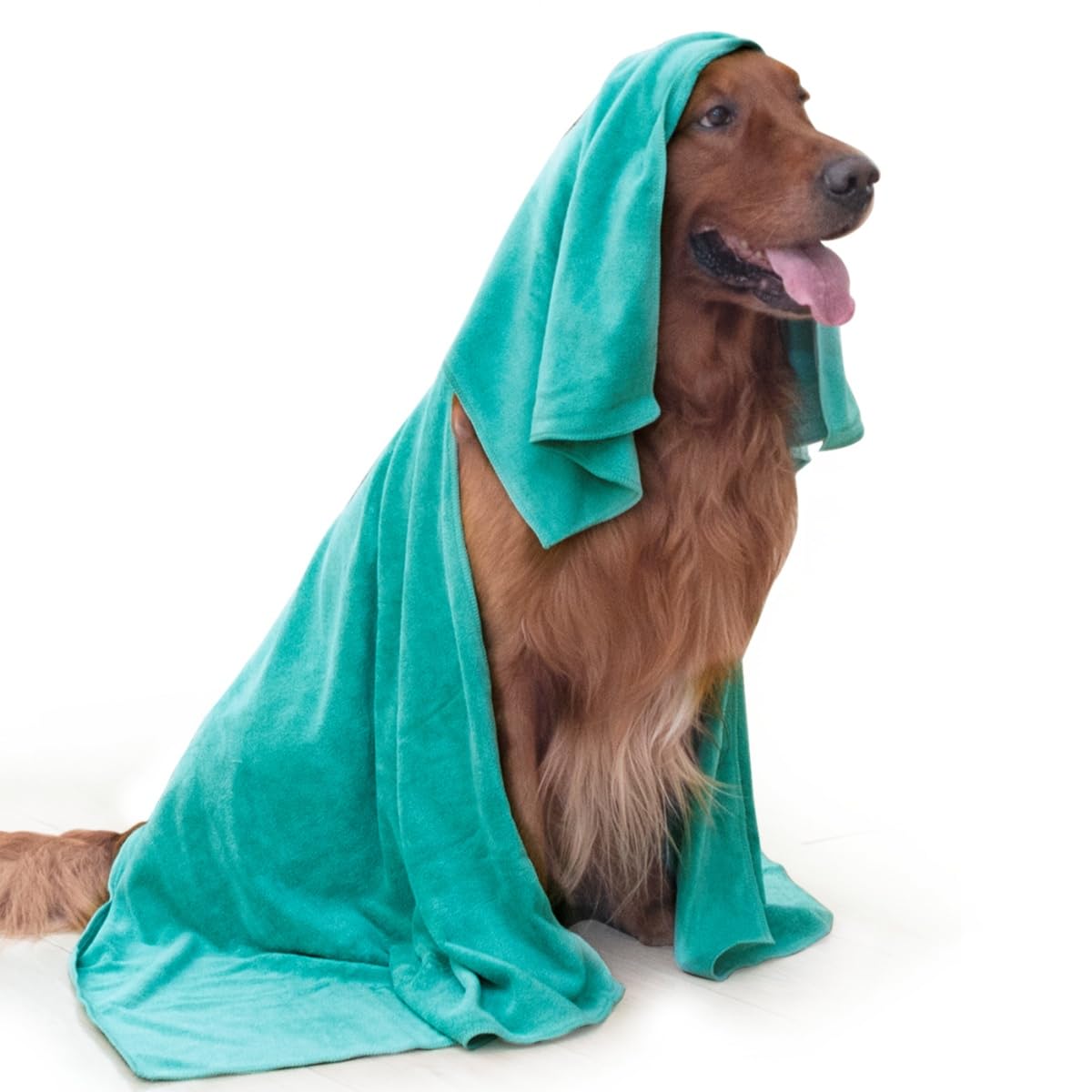 JETOG 2-PCS Fast Drying Dog Towels - 56 x 28 Inch Ultra Soft & Absorbent Large Dog Towel with 30 x 14 Inch Daily Use Paw Towel -