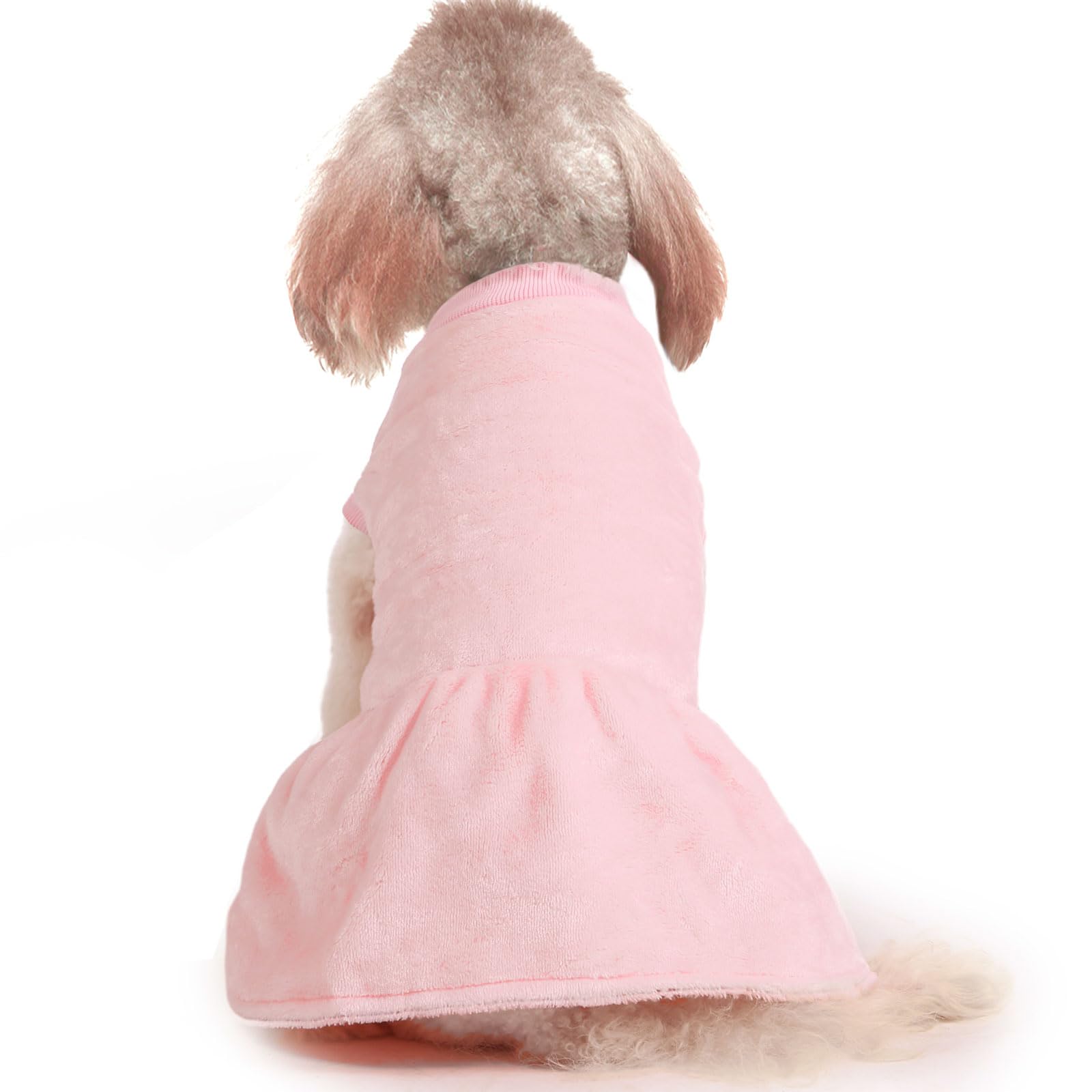 Fabricastle Small Dog Dress Clothes, 3-Pack Sweaters For Small Dogs Girl & Cats, Ultra Soft Warm Pet Coats For Winter, Female Pu