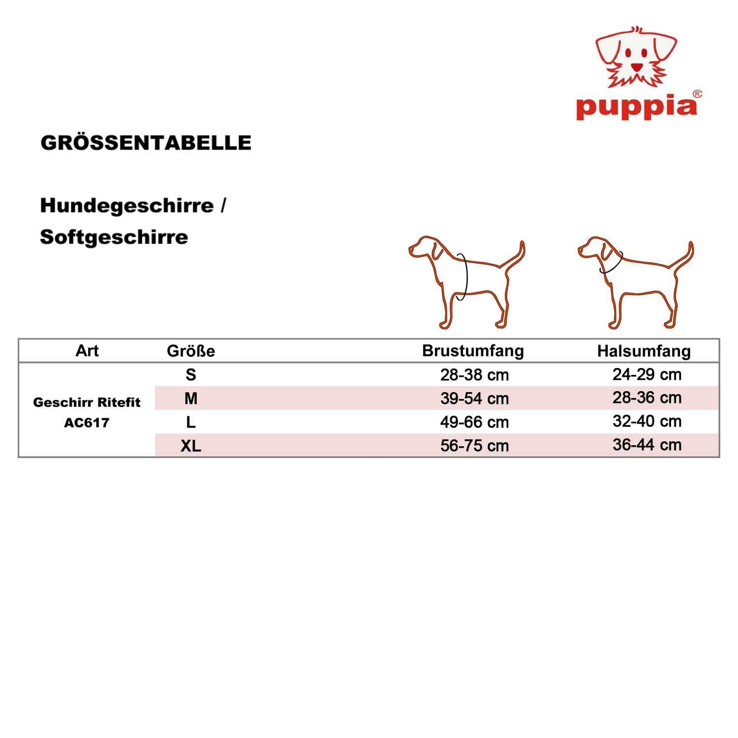 Authentic Puppia Ritefit Harness With Adjustable Neck, Red, Large