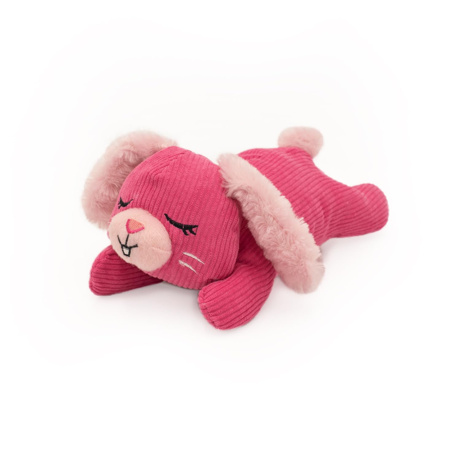 ZippyPaws Snooziez Bunny with Shhhqueaker Pink 4.57 x 5.35 x 11.3 inches