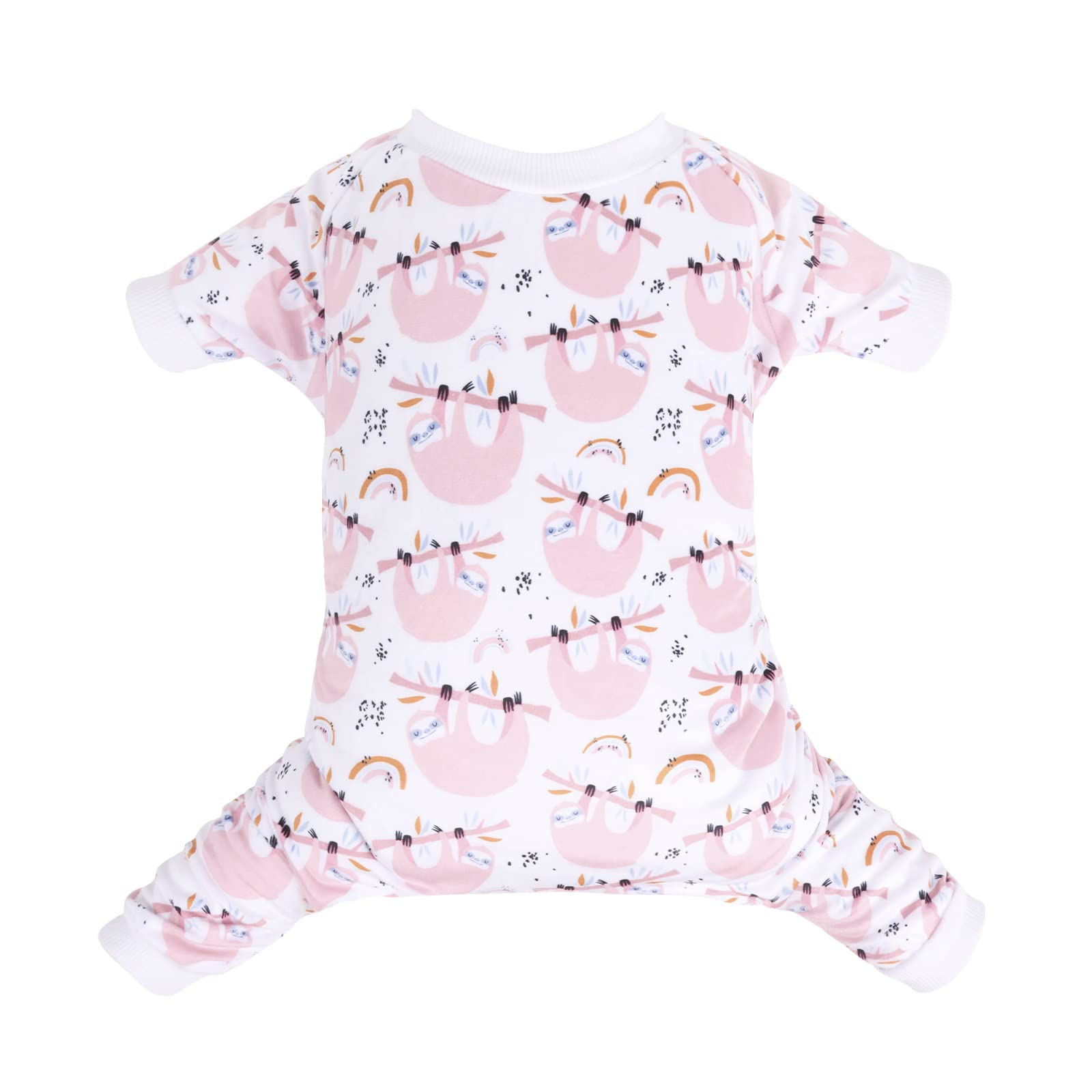 Cutebone Sloth Soft Puppy Pajamas Cute Dog Pjs Fall Jumpsuit Pet Clothes Apparel P263M Medium