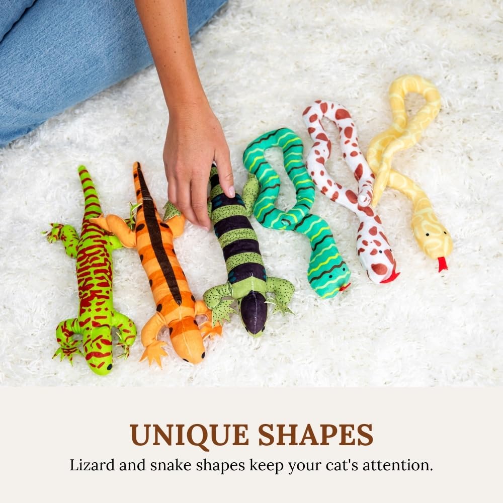 Cat Toy Snake Lizard Catnip Toys Chew Bite Resistant Toys For Indoor Cats Boredom Relief Teeth Cleaning Interactive Funny Cute K