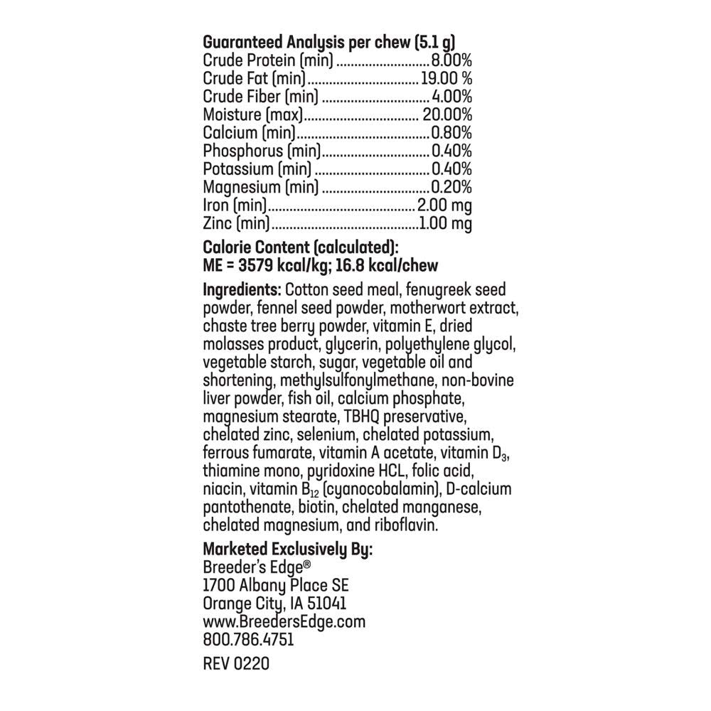 Breeders Edge Oxy Momma- Nursing & Recovery Supplement- for Medium & Large Dogs- 40ct Soft Chews