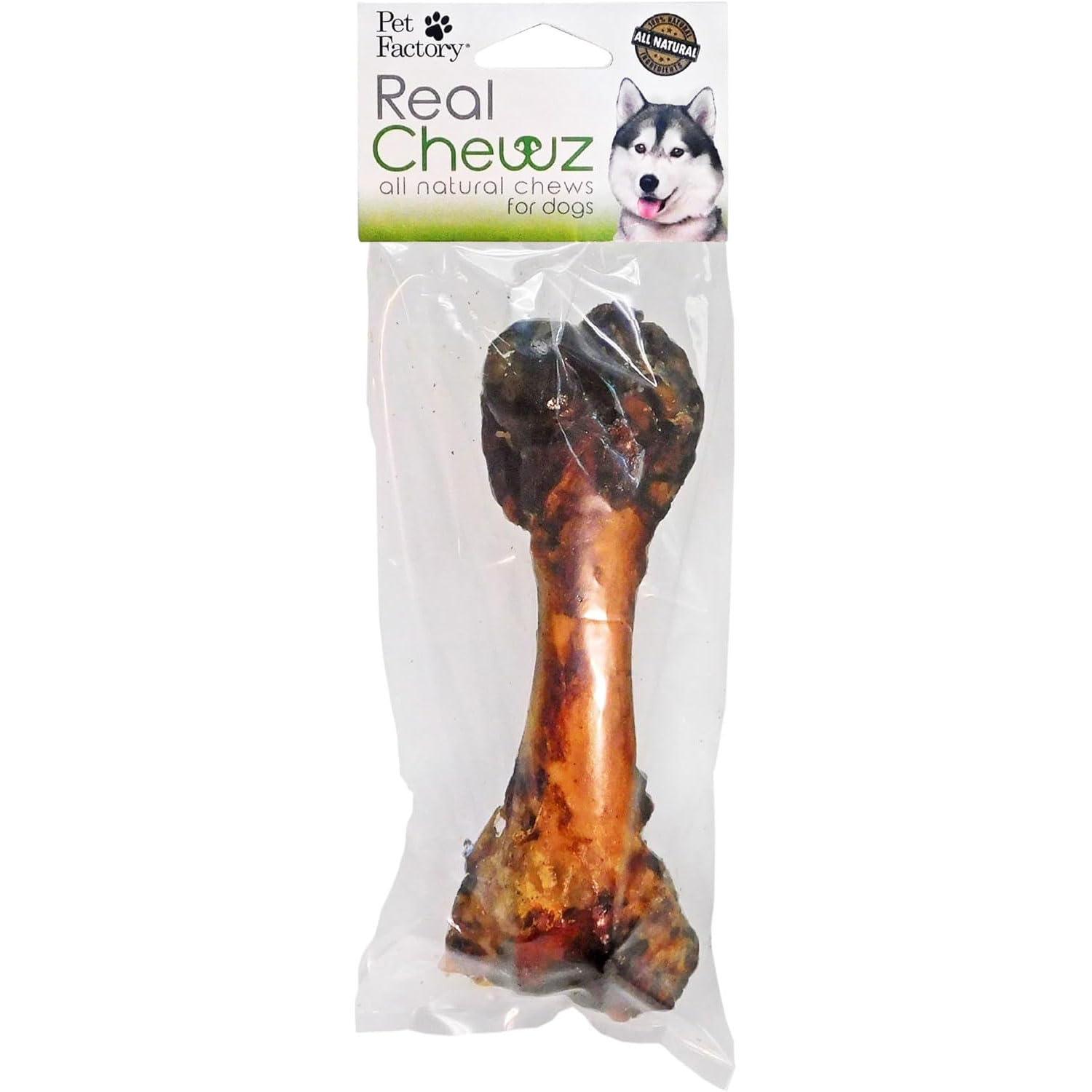 Pet Factory Real Chewz 6-8 Pork Femur Bone Dog Chew Treat, 100% All-Natural - 1 Count/1 Pack