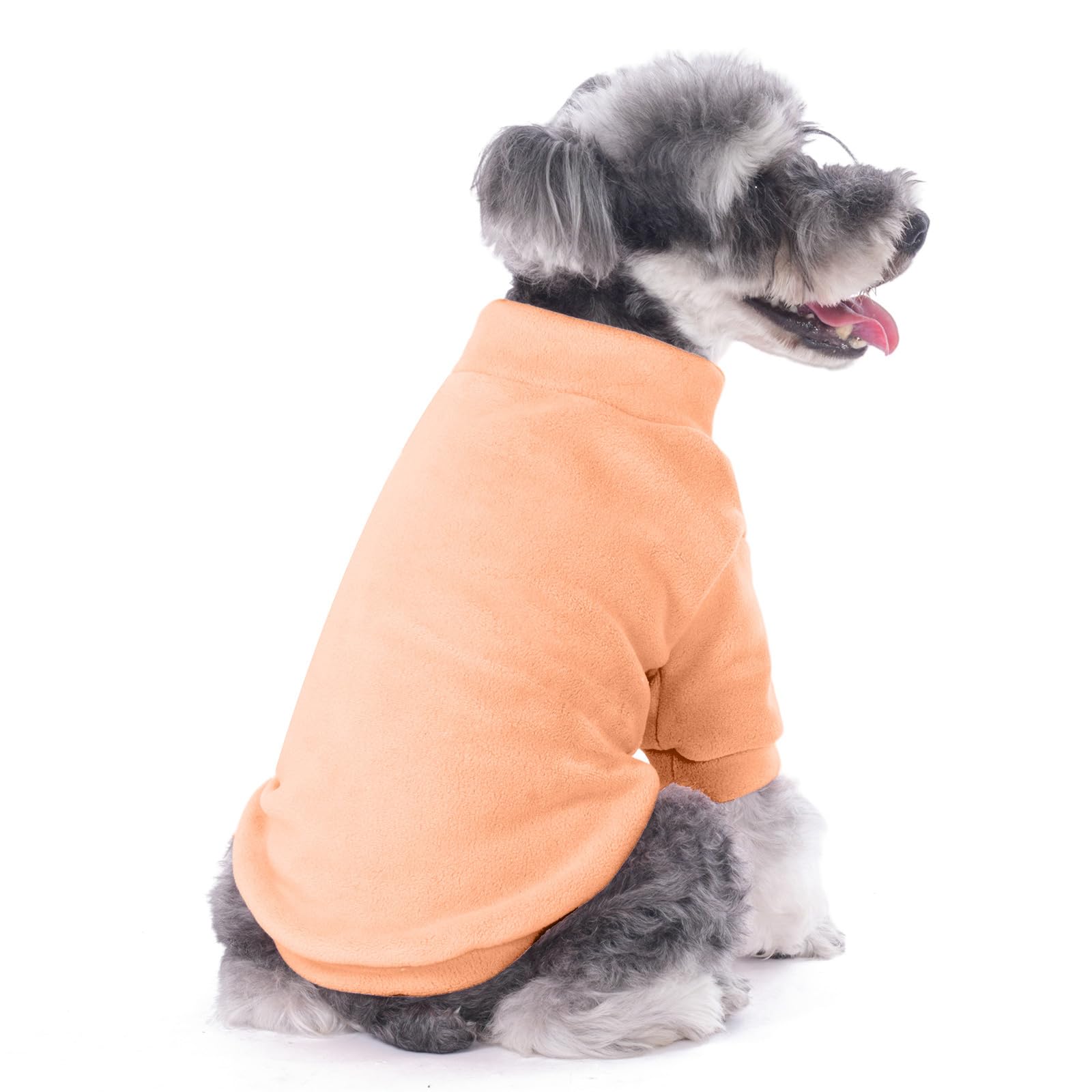 GYALAPERI Dog Sweater, 3 Pack Dog Sweaters for Small Dogs Girl Boy, Ultra Soft Warm Puppy Clothes Coat for Winter (Peach+Lt Came