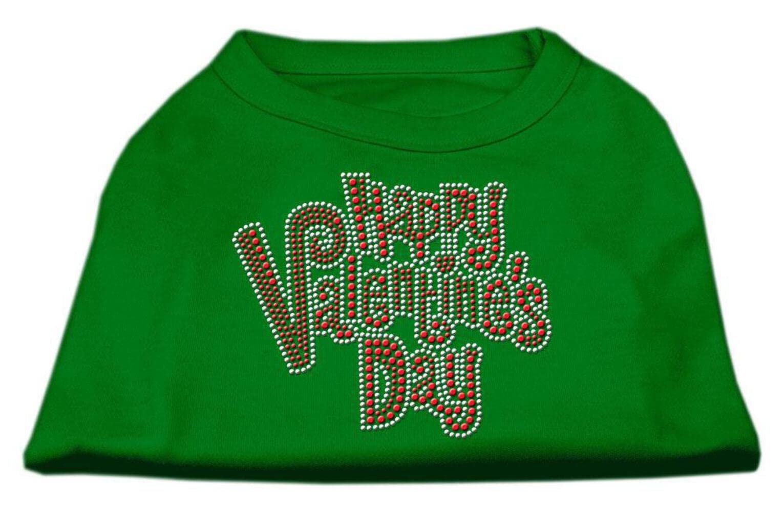 Mirage Pet Products Happy Valentines Day Rhinestone Dog Shirt, Large, Aqua