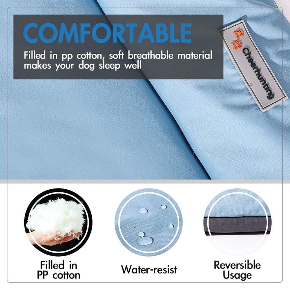 CHEERHUNTING Camping Dog Bed Pet Bed 40   X32   , Outdoor, Waterproof, Washable, Water-Resist, Large, Durable, Portable Travel P