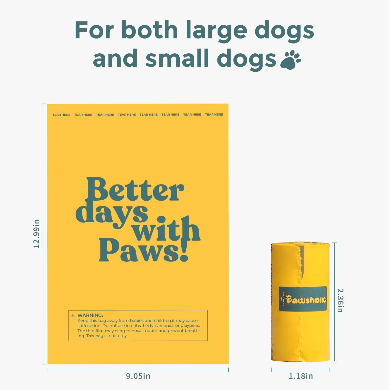 Dog Poop Bags Rolls Biodegradable Thickened Leak Proof Dog Waste Bags -600 Count 40 Rolls - Cornstarch Based Doggie Poop Bag For