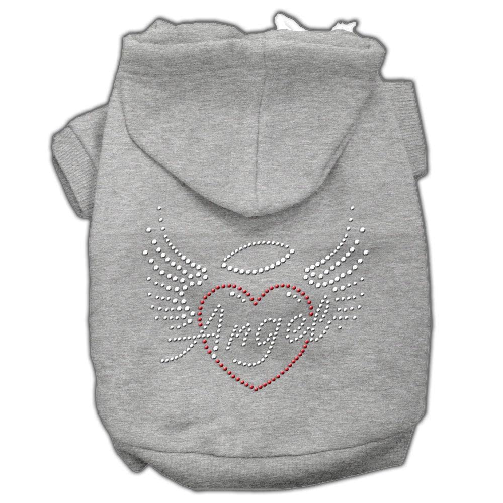 Pet, Dog & Cat Hoodie Rhinestone, 'Angel Heart' Baby Blue 2Xl (20-25 Lbs.)