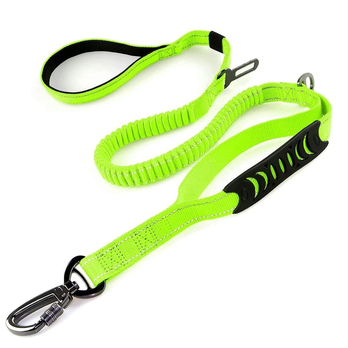 Heavy Duty Dog Leash Especially For Large Dogs Up To 150Lbs, 4 Ft Reflective Dog Walking Training Shock Absorbing Bungee Leash W
