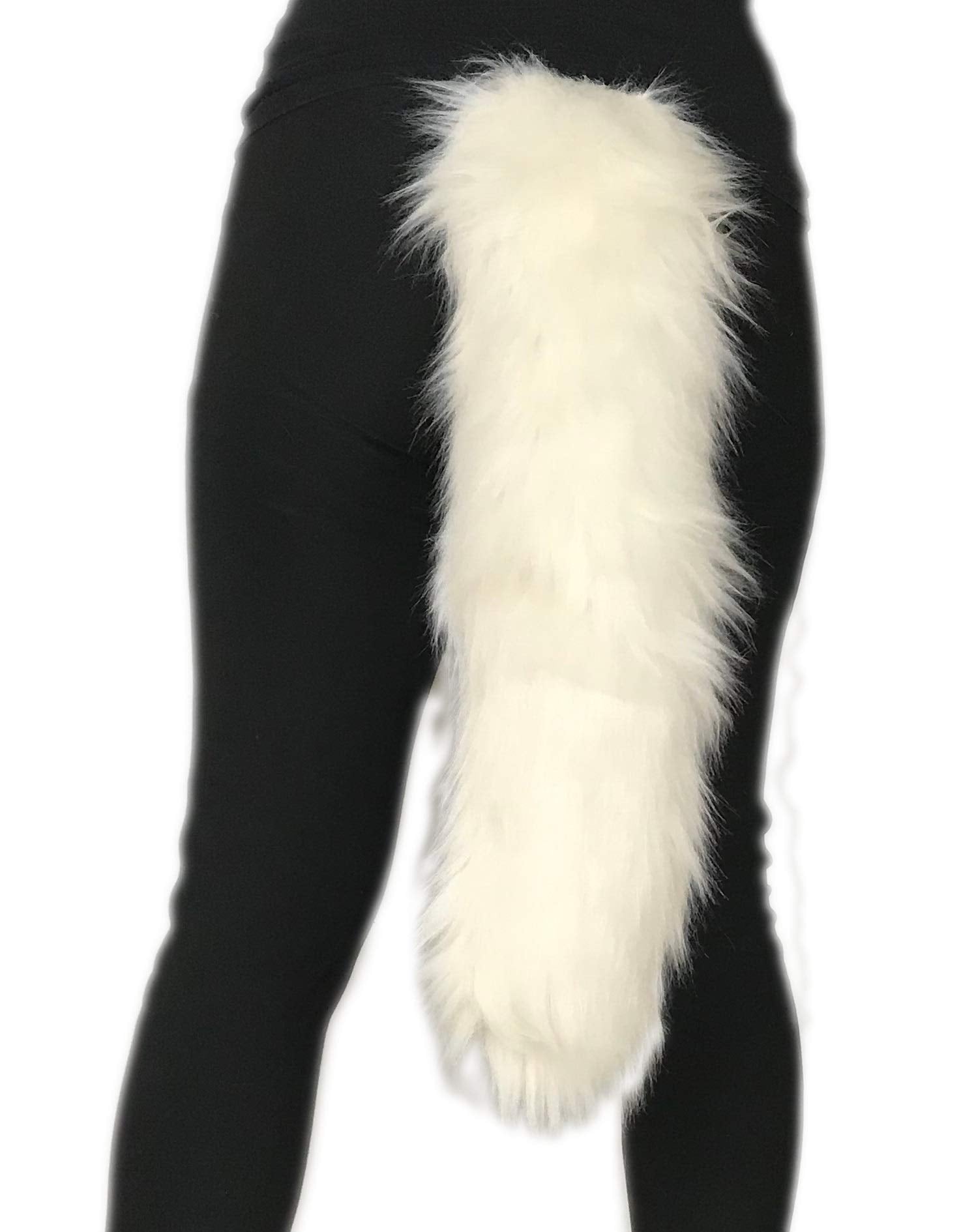 Bianna Creations Long Faux Fur Animal Luxury Tail, Cosplay, Anime Lover, Costume Dress Up Pet Play Furry Super Soft Accessory (3