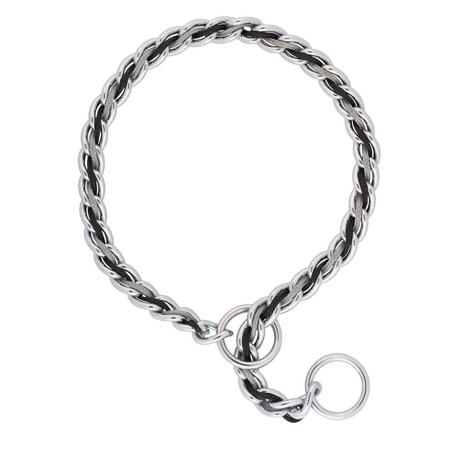 Terrain D.O.G. Laced Chain Slip Collar, 20-inch x 3.5 mm, Gray/Black