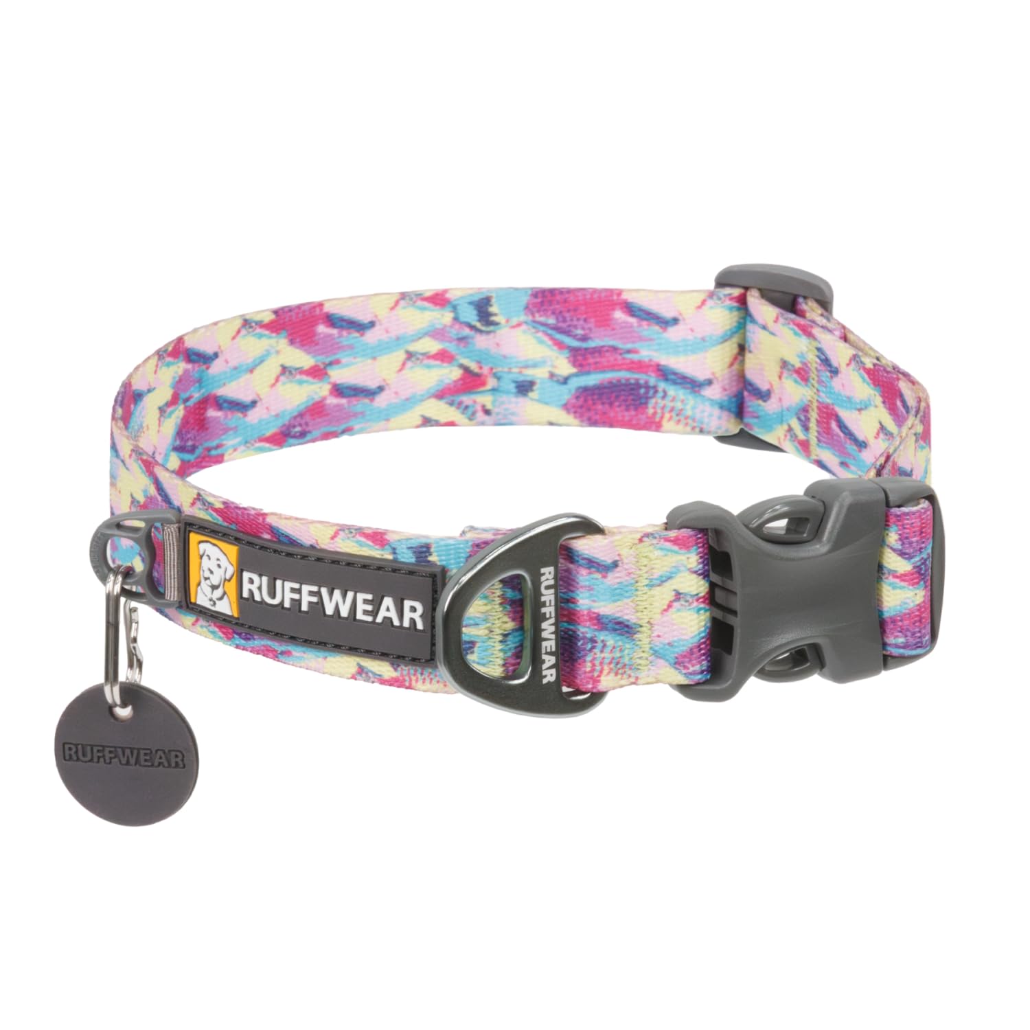 Ruffwear, Front Range Dog Collar, Durable And Comfortable Collar For Everyday Use, Reef Fish, 14''-20''