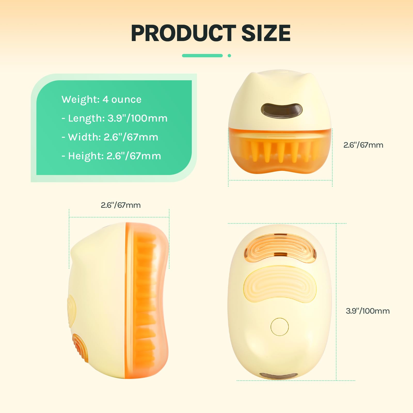 Cat Steam Brush For Easy Grooming - Dual-Head Petting & Shedding Tool With Spray Feature | Skin-Friendly & Massage Function | Th