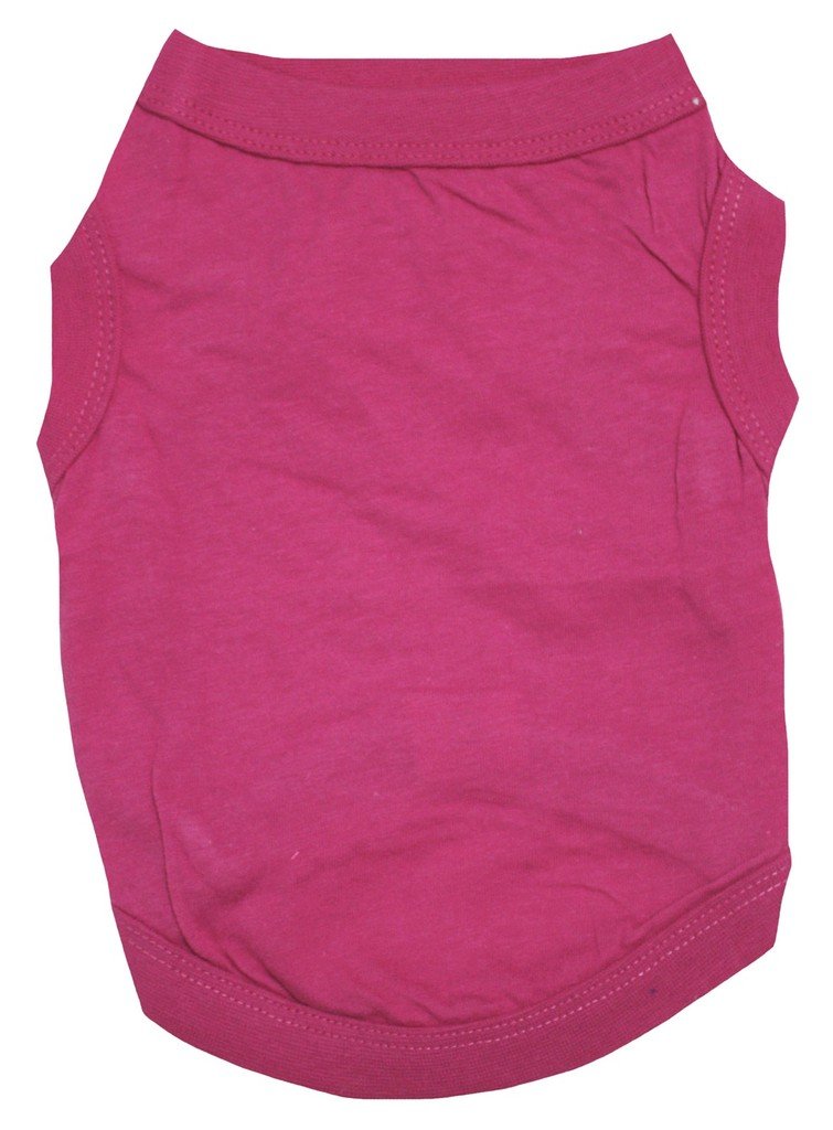 Petitebella Plain Single Color Puppy Dog Shirt (Hot Pink, X-Large)