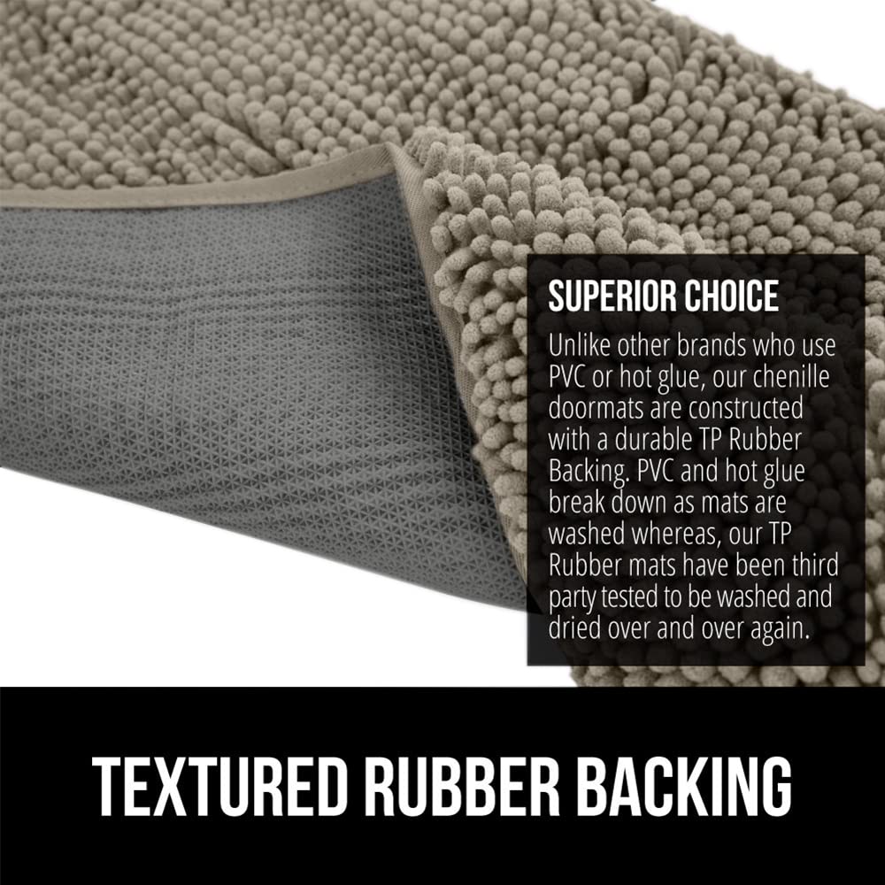 Gorilla Grip Ultra Absorbent Grippy Doormat for Muddy Dog Paws, Machine Washable Soak Stopper Rugs Cleaner Floors, Bed Mat for D