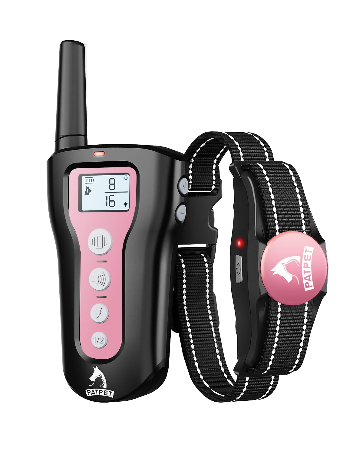 PATPET Shock Collar for Large Dog - Rechargeable Dog Training Collar with Remote for Medium Large Dogs 1000Ft Remote Range 3 Tra