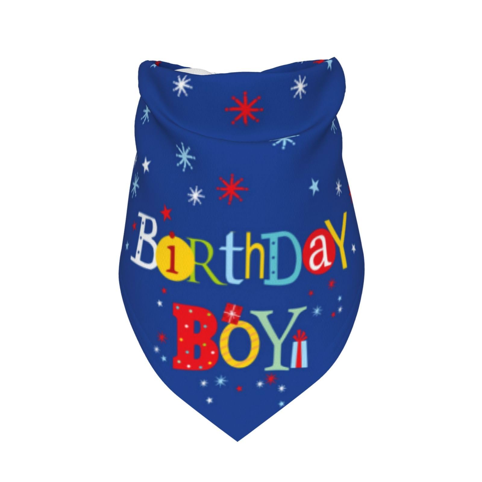 Happy Birthday Boy Dog Bandana Scarf Triangle Bibs Pet Accessories Cat Kerchief
