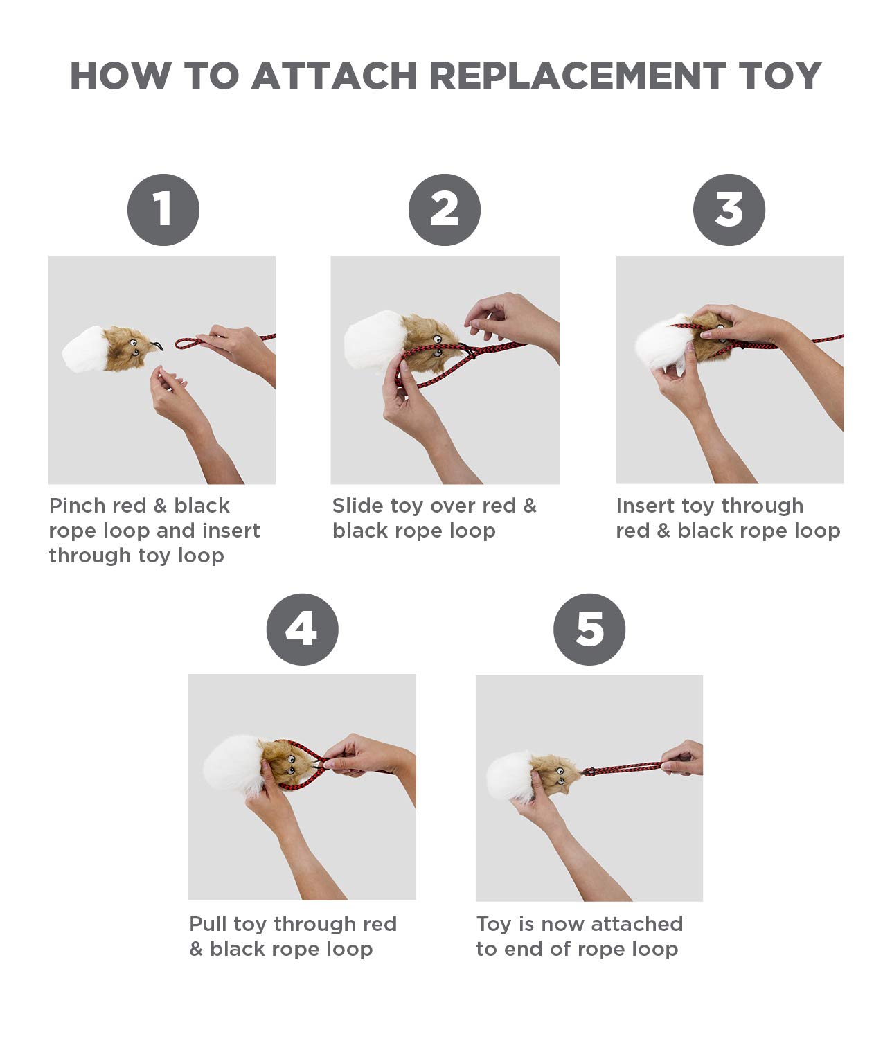 Outward Hound Tail Teaser Replacement Lure For Dog Teaser Wand, Fox