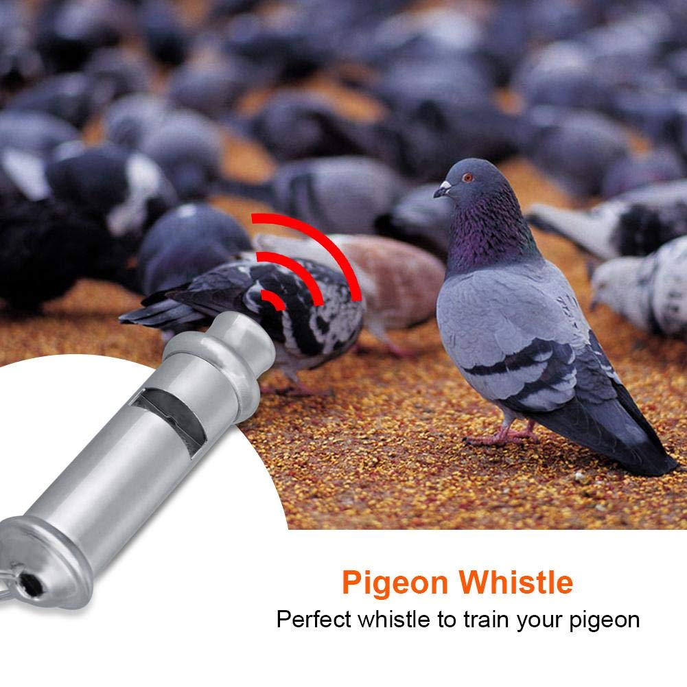Stainless Steel Ultrasonic Pigeon Whistle With Lanyard Dog Training Whistle Pet Behavior Training Tool For Bird Pigeon Parrot