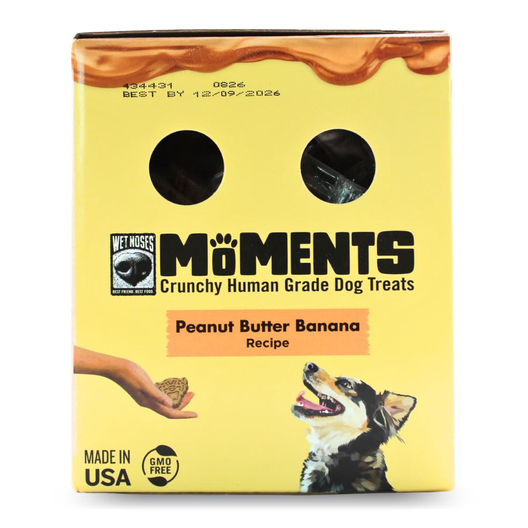 Wet Noses Moments Non-GMO Peanut Butter Jungle Animal Crunchy Dog Treats - 3lb | No Corn, Wheat, Soy or Peas, Made with 5 Simple