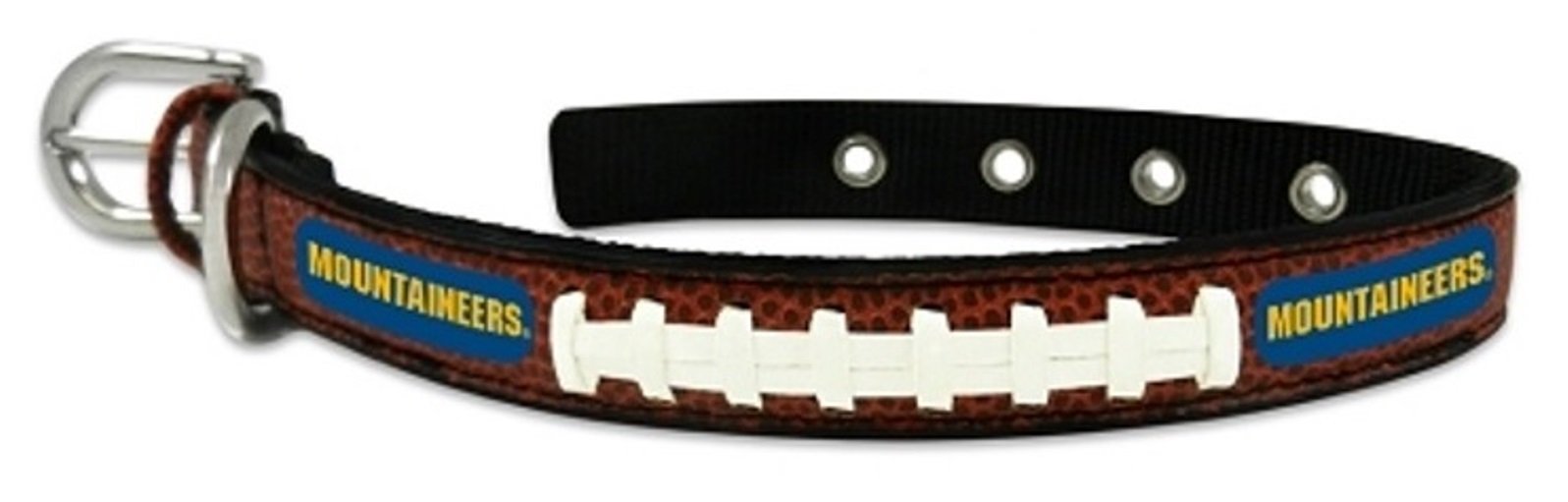 NCAA West Virginia Mountaineers Classic Leather Football Collar, Small