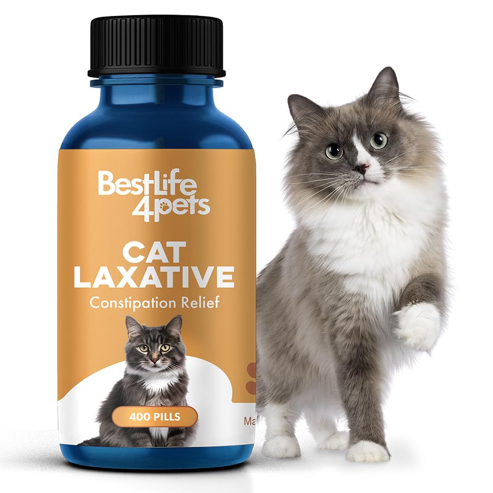 Bestlife4Pets - Cats Constipation Relief And Stool Softeners - Natural Health Supplements To Help Digestion, Gas Relief And Cons
