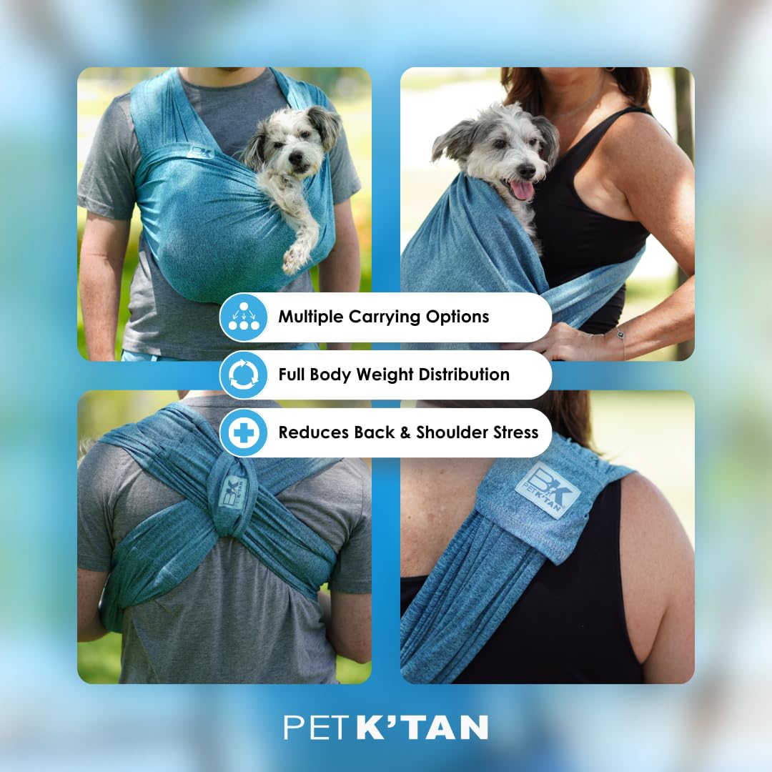 Pet K'Tan Dog Sling Carrier: Hands Free For Small Dogs - #1 Pet Travel Accessory & Gift -Bond With New Puppy-Cats & Small Animal