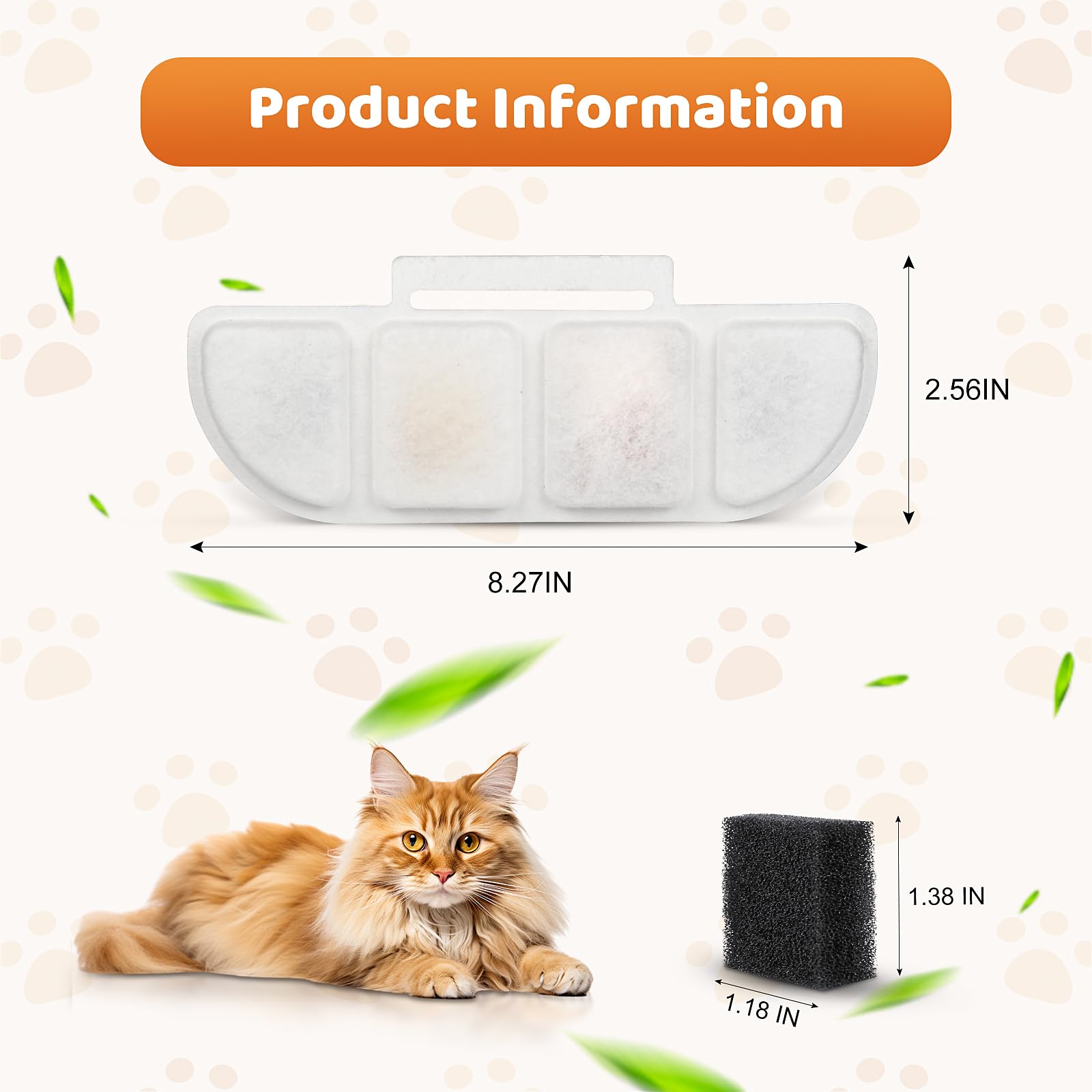 Ktnaid 12 Pack Replacement Filters Compatible With Pawtners Wf008A Pet Cat Dog Water Fountain (4L/135Oz), Refill Filters With 12